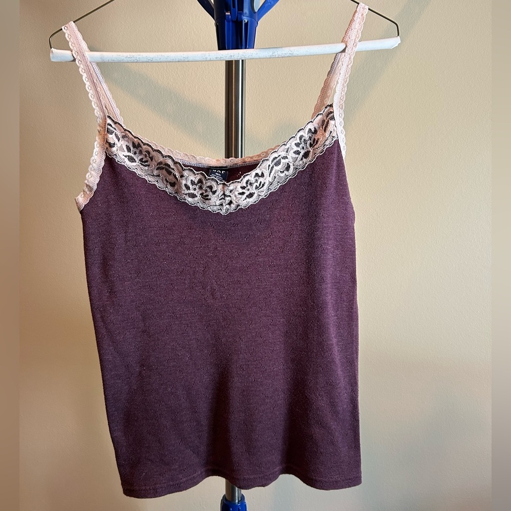 Vintage GAP Purple Pink Lace Camisole Medium